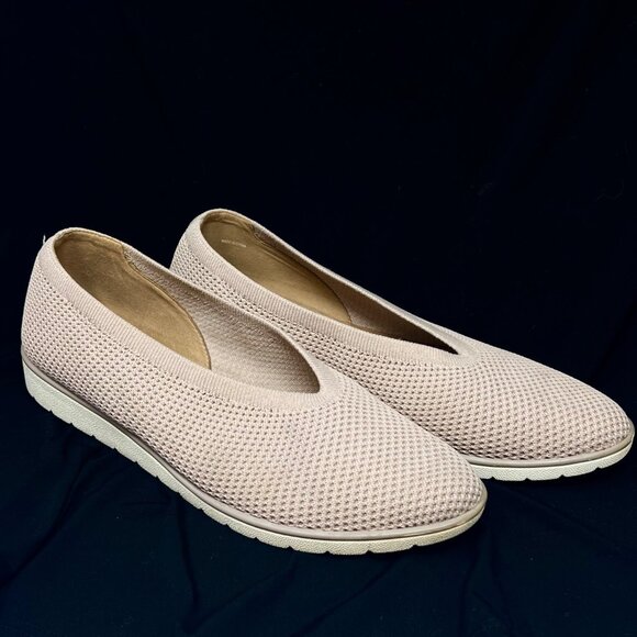 Eileen Fisher Womens Heaven Knit Slip On Comfort Shoes Blush Taupe Size 10 - Picture 1 of 9